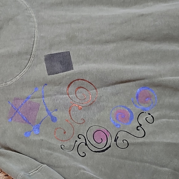 Vintage Authentic Pigment Sweatshirt Jacket with Clay Buttons & Jean Pocket - Picture 7 of 14